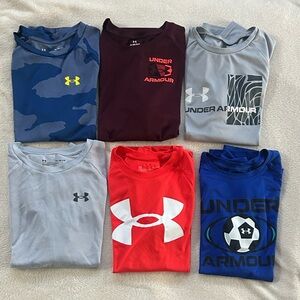 Under Armour Lot Boys Performance T-Shirts Large